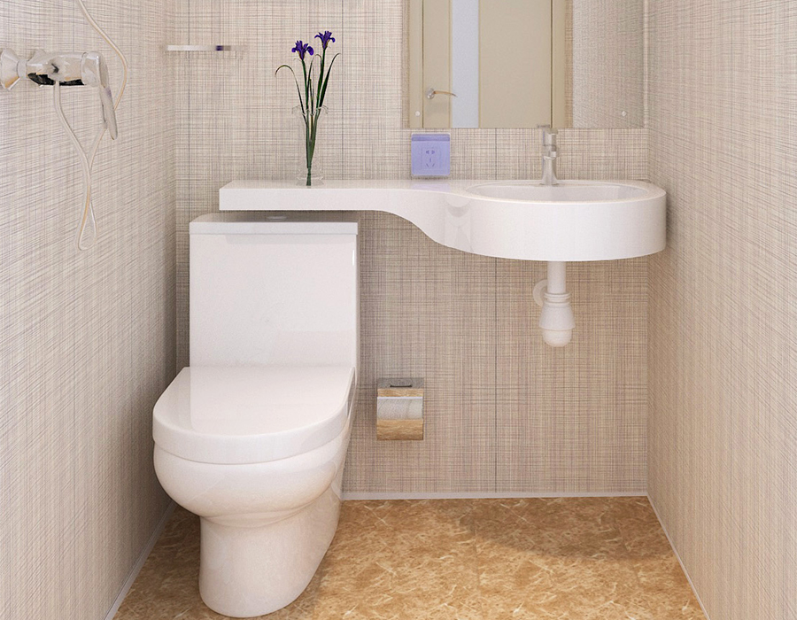 Unidad de baño prefabricada modular de hotel de fibra de resina PEC de panel completo
