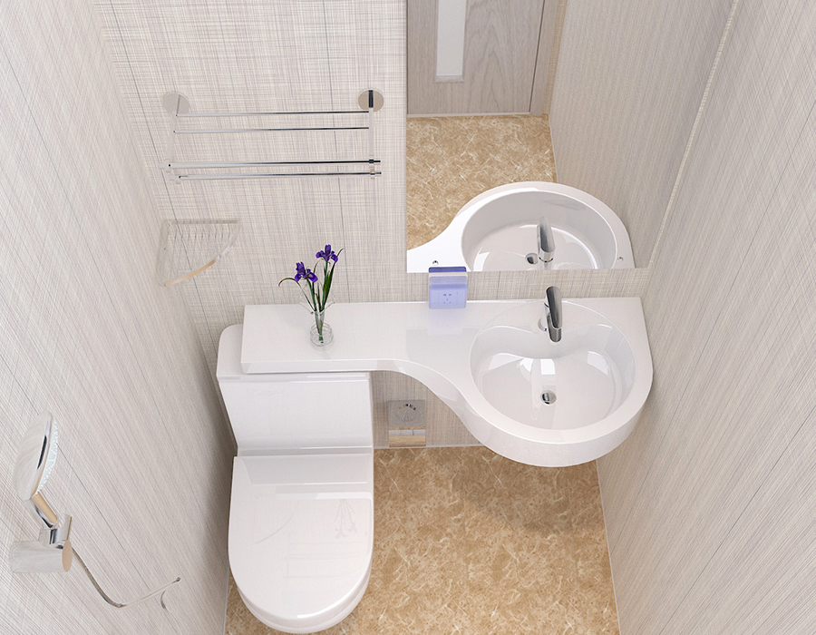 Unidad de baño prefabricada modular de hotel de fibra de resina PEC de panel completo
