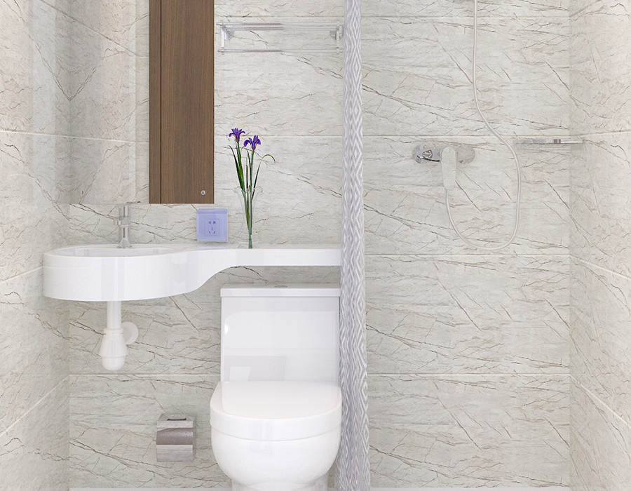 Baño modular integrado para residencias de ancianos