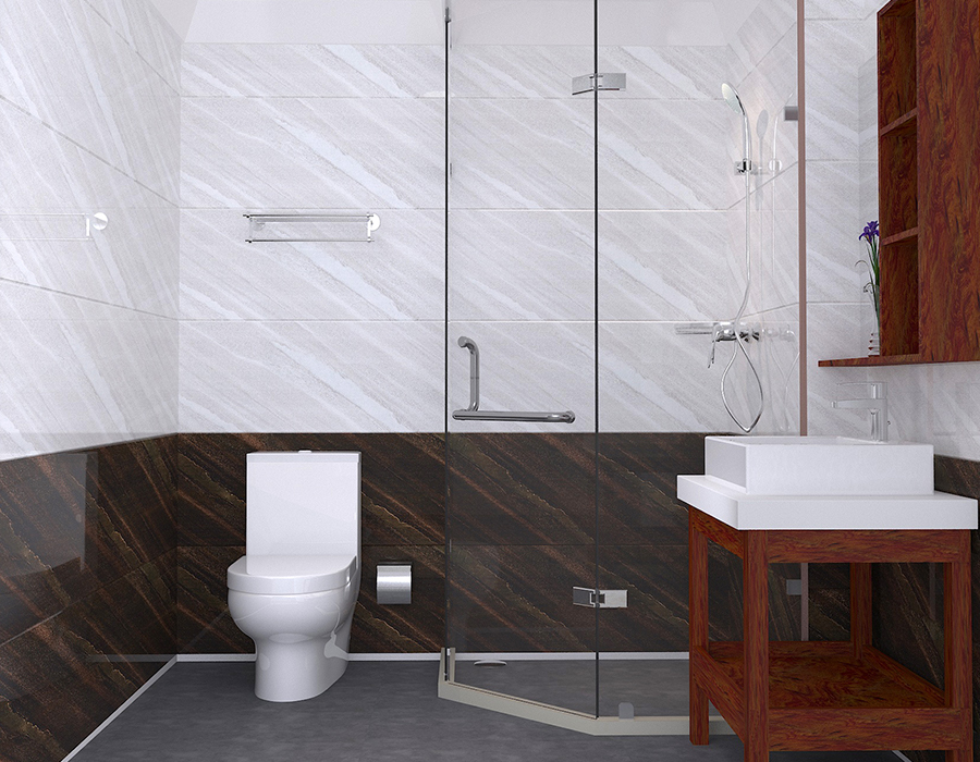 Unidad de baño de hotel prefabricada con base de cerámica suave RTM con paneles de fibra de resina