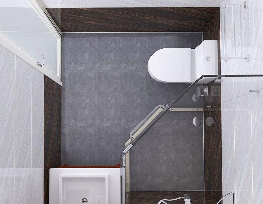 Unidad de baño de hotel prefabricada con base de cerámica suave RTM con paneles de fibra de resina