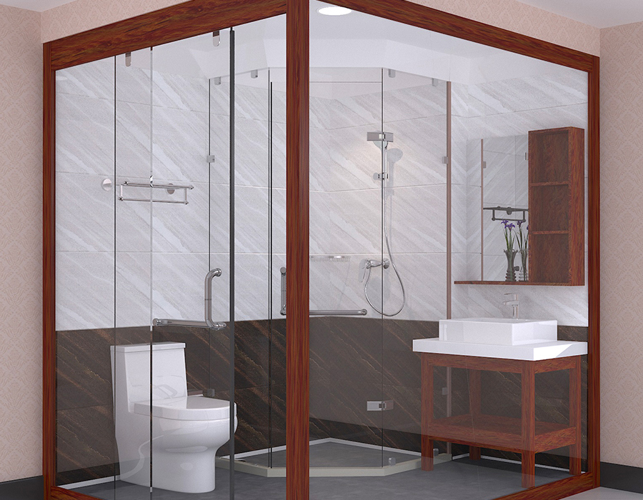 Unidad de baño de hotel prefabricada con paneles de fibra de resina PEC y base de cerámica blanda RTM