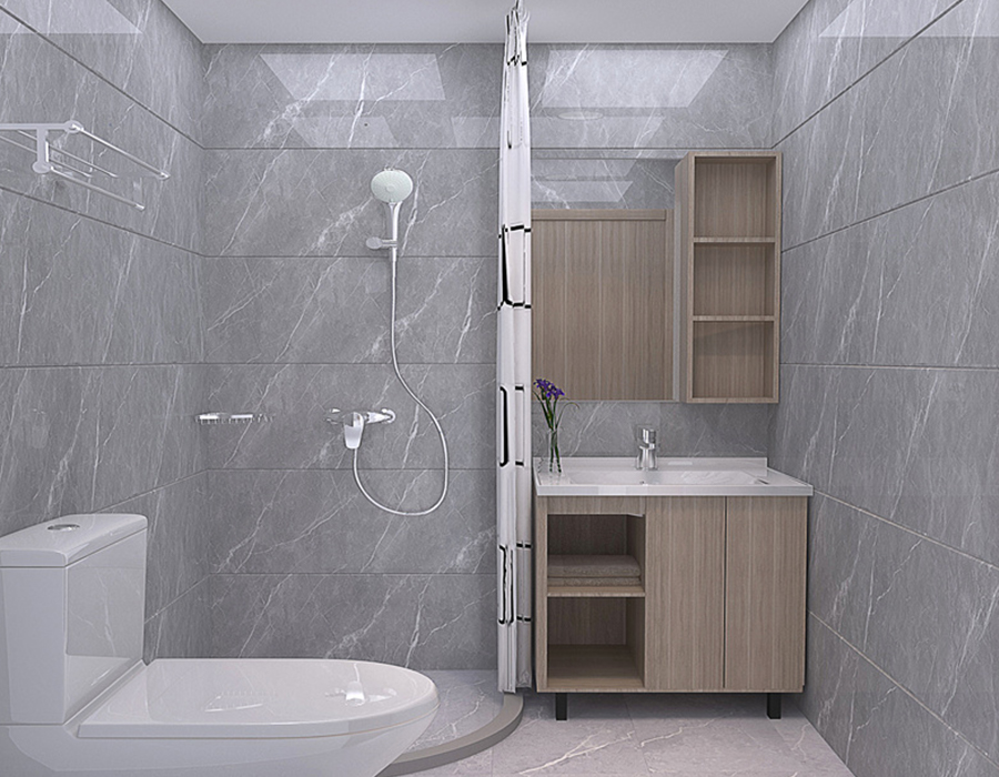 Unidad de baño integrada para apartamento con panel de fibra de resina PEC