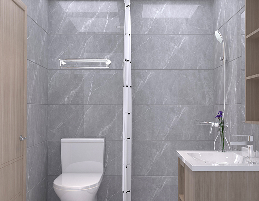 Unidad de baño integrada para apartamento con panel de fibra de resina PEC