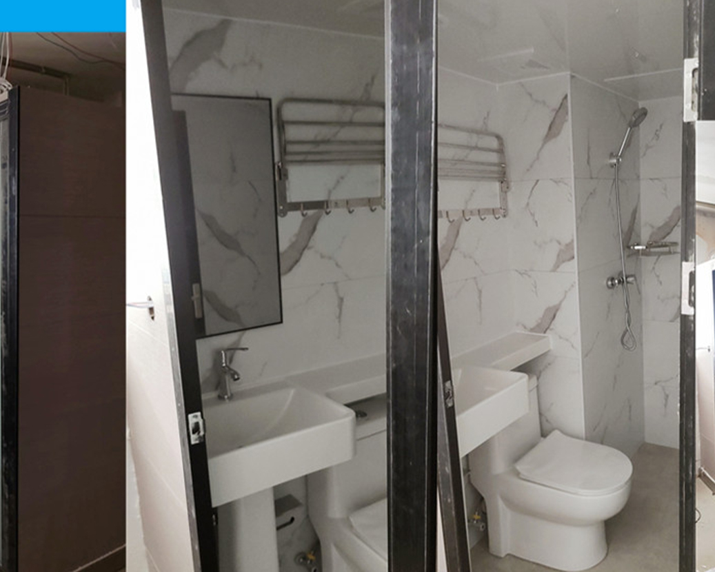 Aplicación de baño de dormitorio de fábrica textil de Suzhou Análisis de caso de baño completo de Kounor