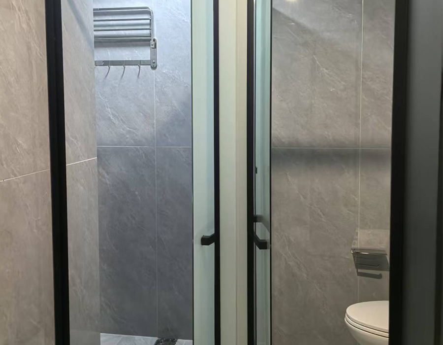 Vainas de baño prefabricadas con superficie de losa de roca de baldosas de cerámica
