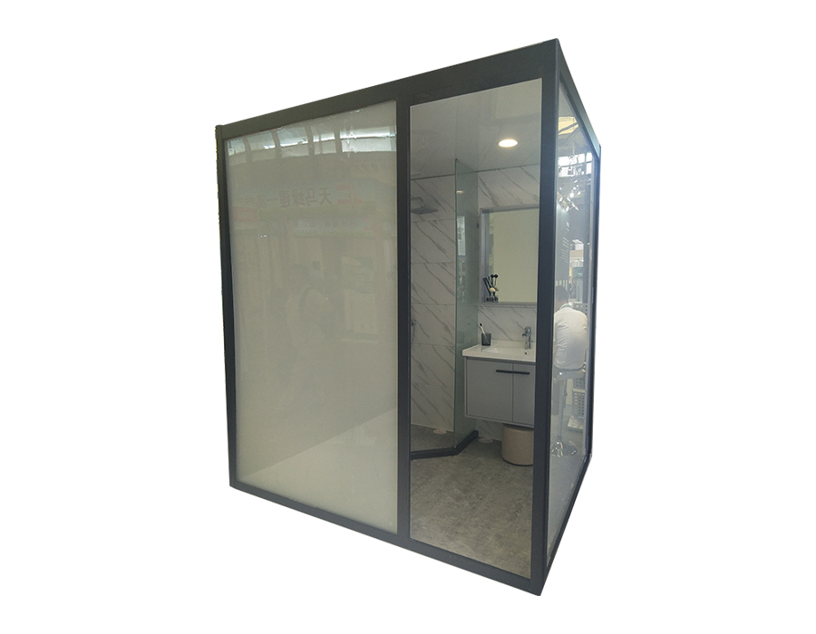 Baño de montaje de vidrio de pared exterior